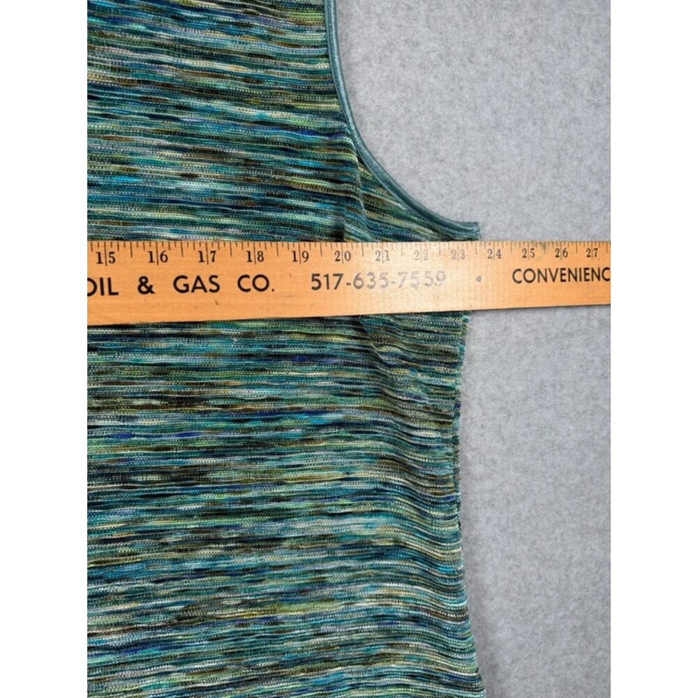 CJ Banks Women's 2X Plus Size Multicolor Space Dye Sleeveless Knit Top 3903 - Picture 4 of 6